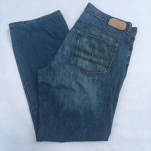 Calvin Klein Mens 36 x 32 Blue Relaxed Straight